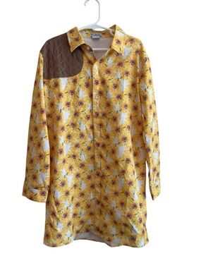 Blue Quail Girls Sunflower Performance Shirt Size 8 UPF 50+ Fishing Outdoor